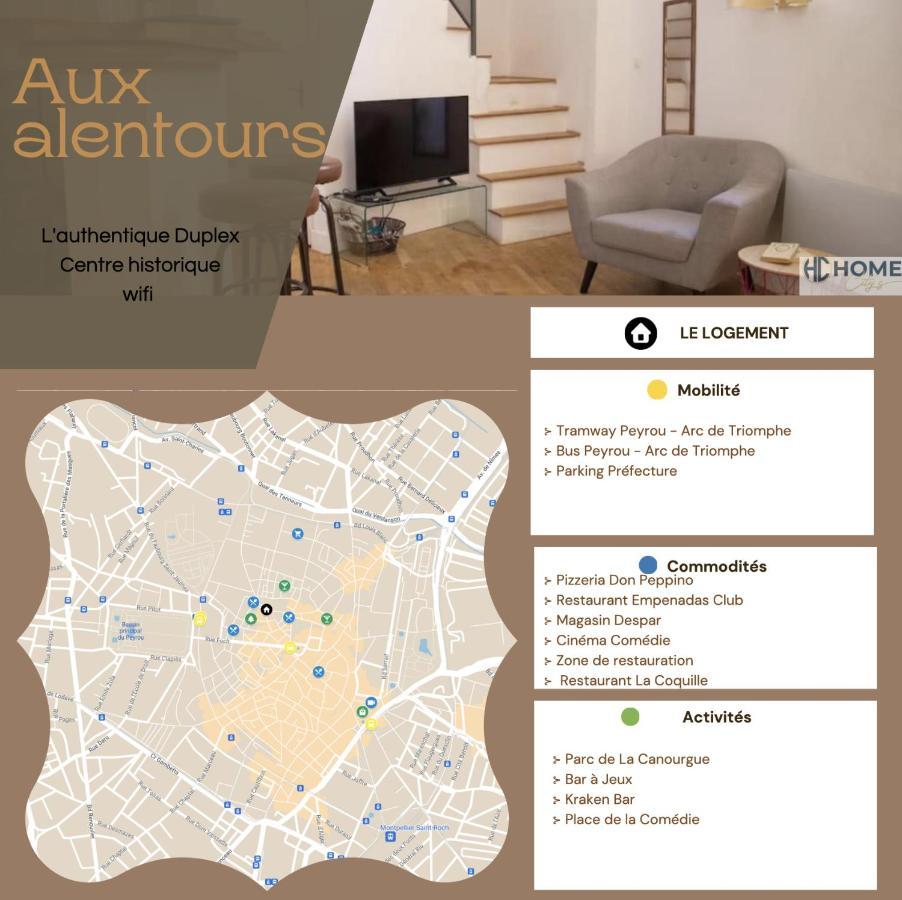 Apartament L'Authentique, Duplex, Centre Historique, Wifi Montpellier Zewnętrze zdjęcie